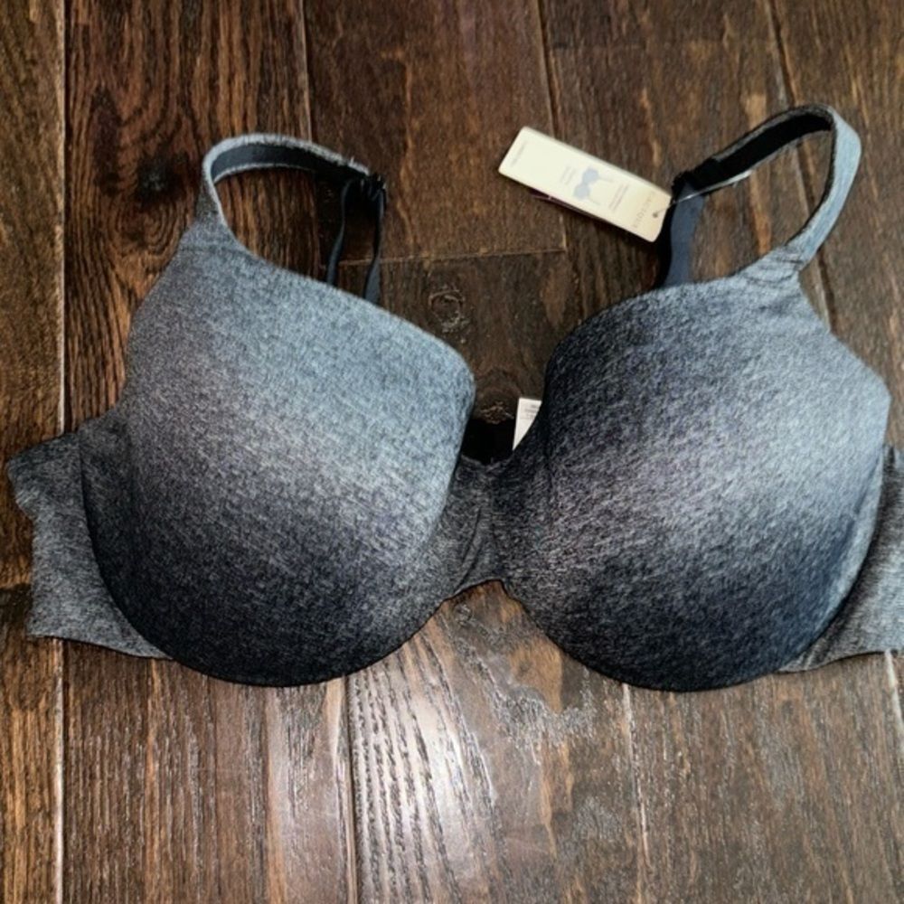 Cacique The Embrace Collection heathered gray bra size 44D New